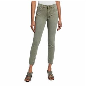 Free People High-Waisted Skinny Ankle Jeans Size Women's 27 Green Light Wash